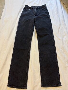Madewell Black High-Rise 90s Straight Jeans 24